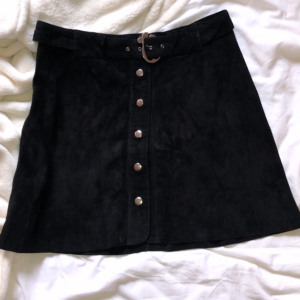 Zara Faux Suede Mini Skirt